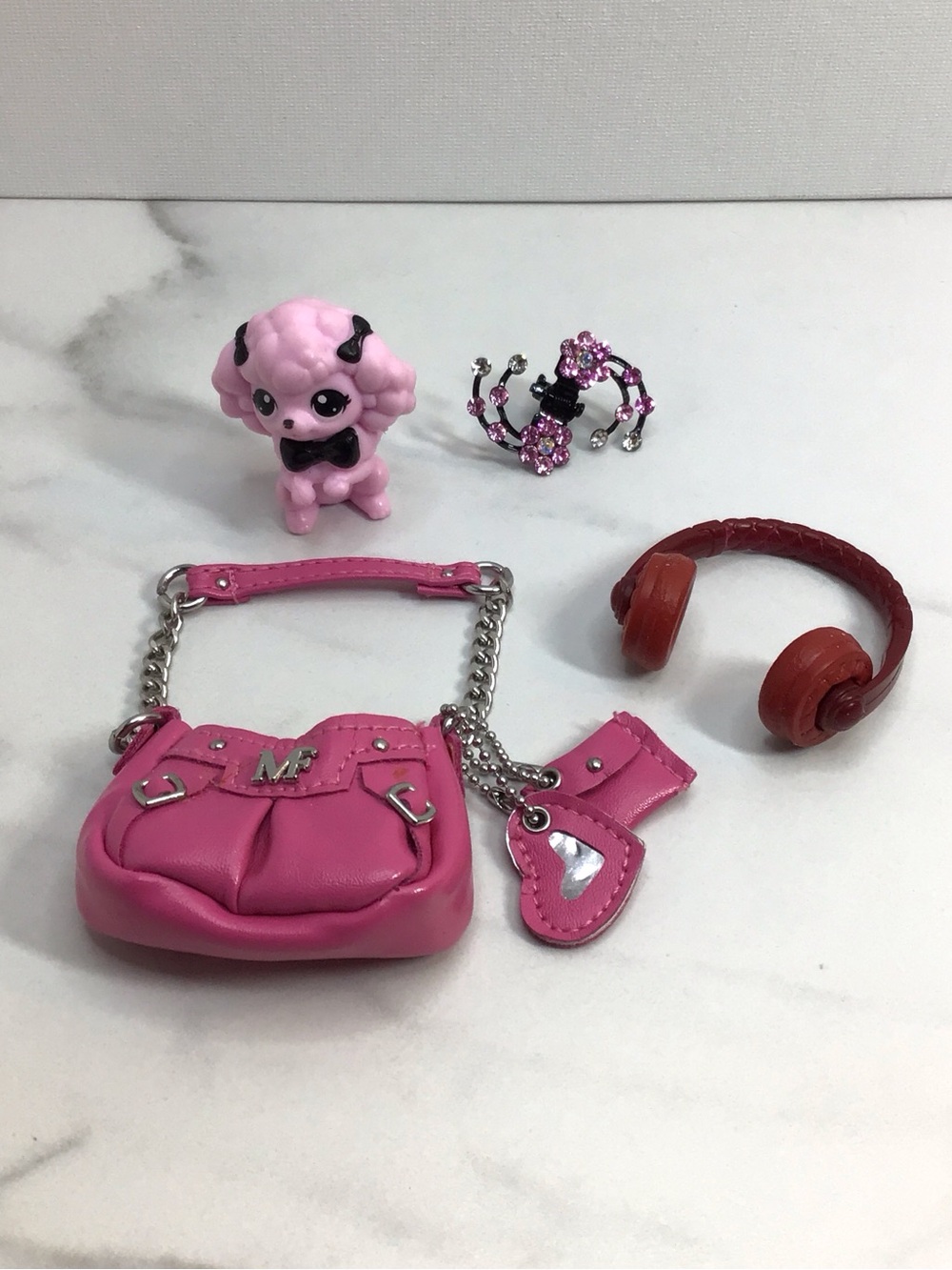 Three Zuru Mini Brands Fashion Series 2 For Barbie - Handbag, Dog, Headphones